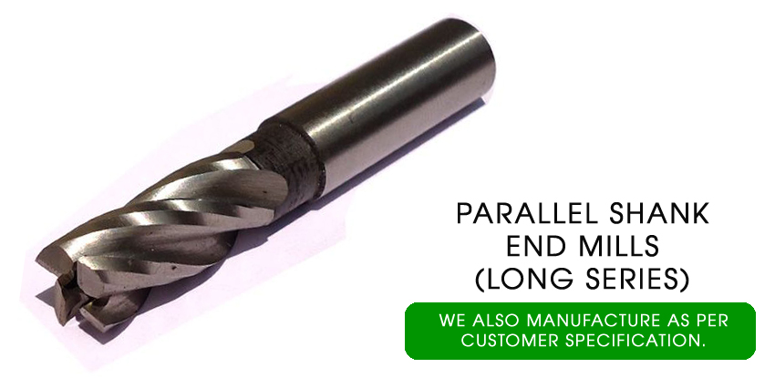 parallel shank end mills long series