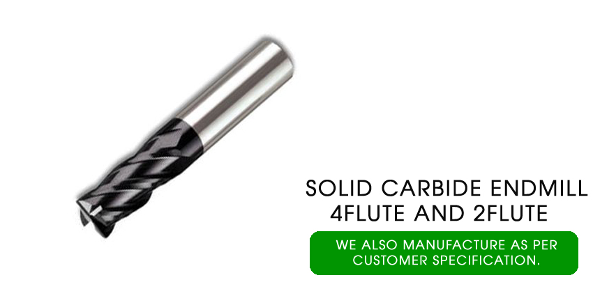 solid carbide end mill 4 flute and 2 flute